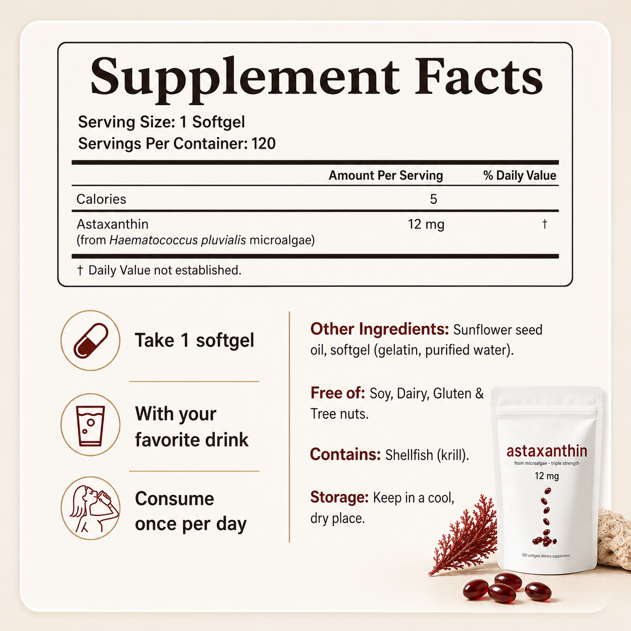 Extra Strength Astaxanthin Natural