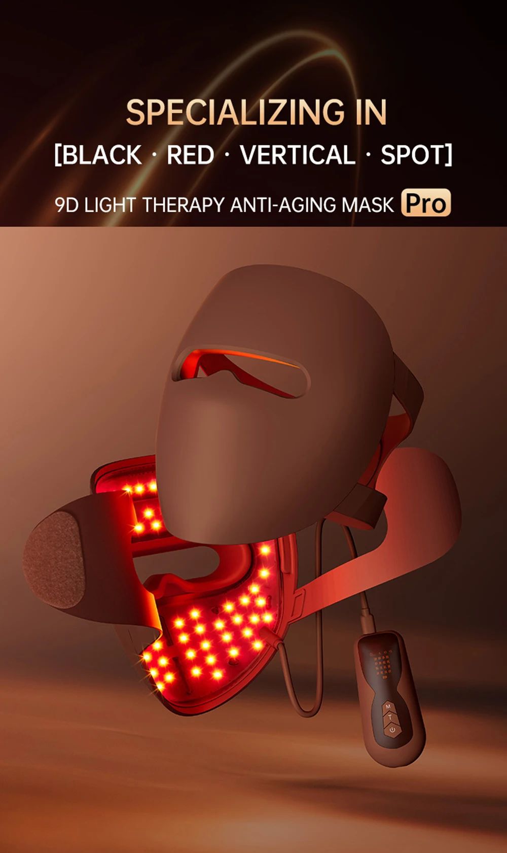 SKINOVA Red LED Light Therapy Face Mask