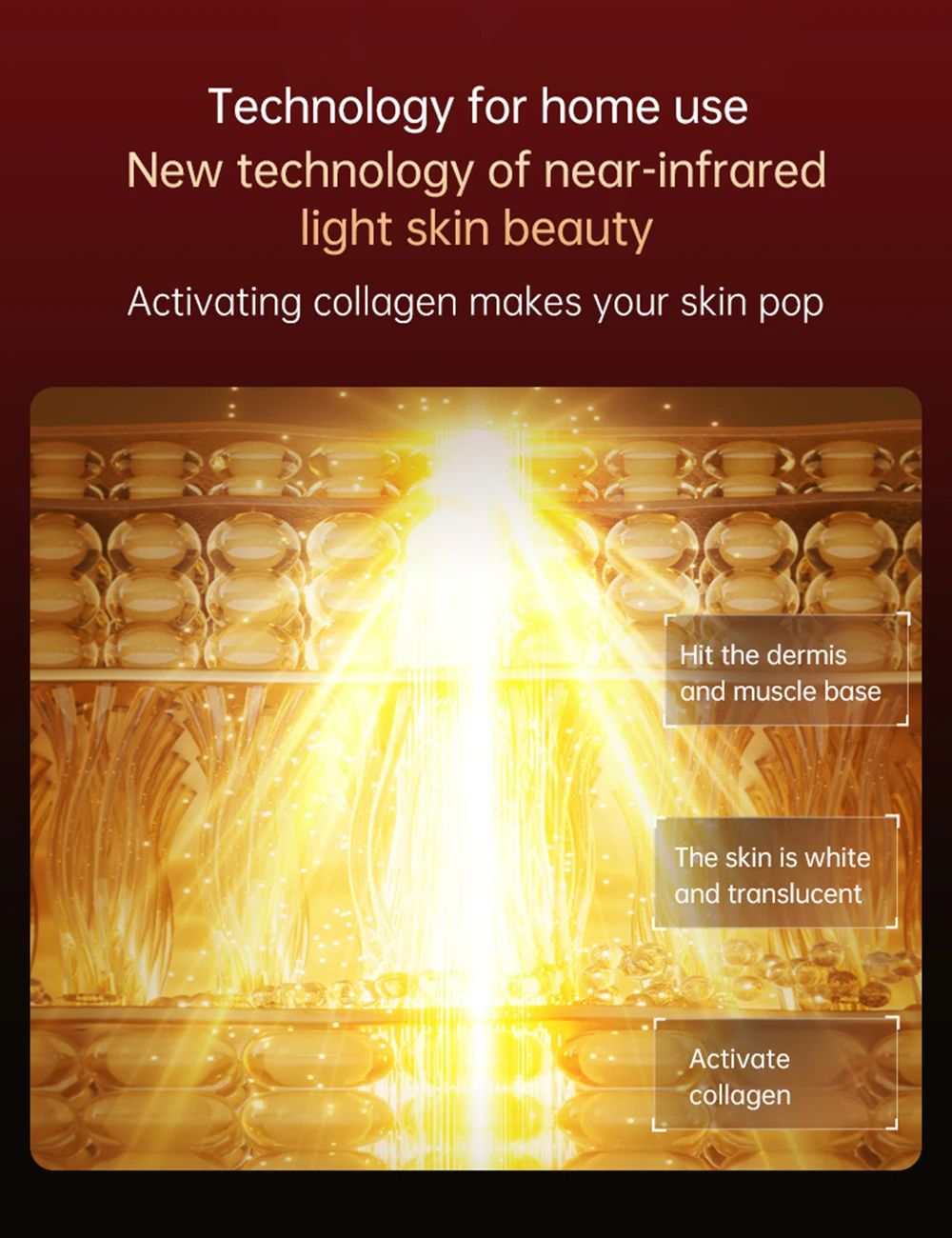 SKINOVA Red LED Light Therapy Face Mask